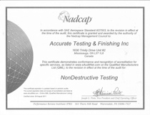 Nadcap® Non-Destructive Testing